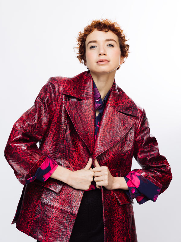 GENUINE LEATHER RED JACKET