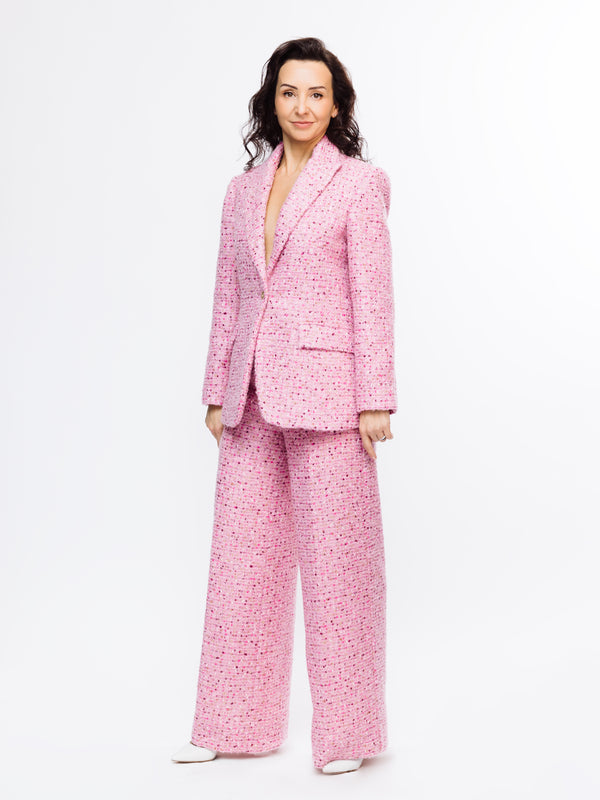 MOHAIR COTTON PINK TROUSERS