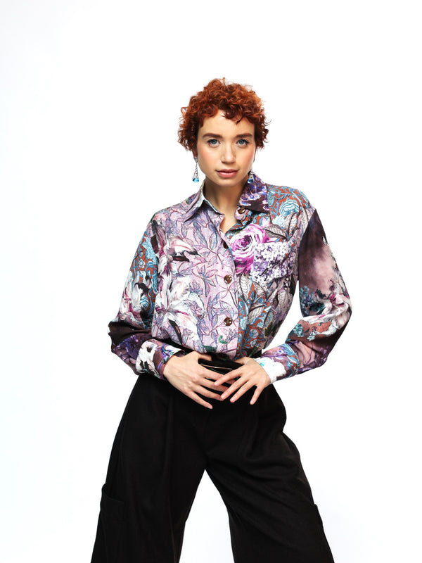 MULTICOLOR FLOWER BLOUSE