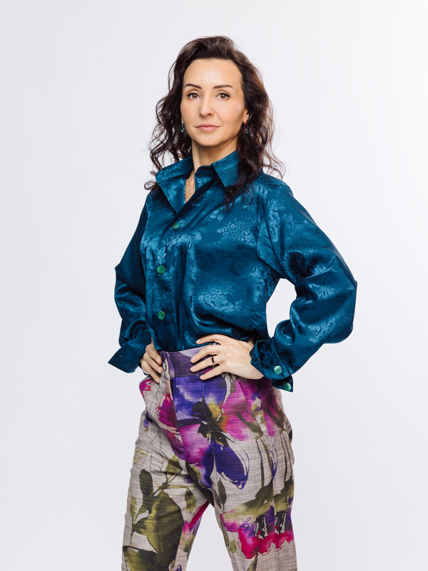 SAPPHIRE BLUE BLOUSE