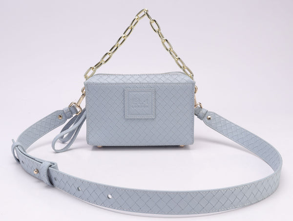 Compact and Functional Shoulder Bag from  from sky-blue vegan leather